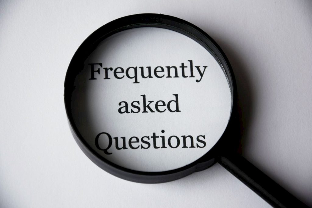 Frequently asked questions in a magnifier glass